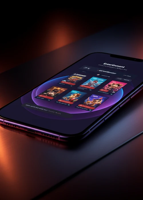 A vibrant Purple Casino homepage showing various slot games, a welcome bonus banner, and mobile compatibility, embodying the dynamic gaming environment at Purple Casino.
